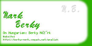 mark berky business card